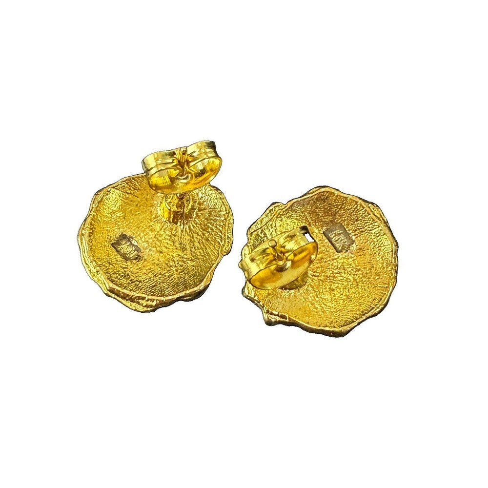 10K Gold Nugget Earrings 3 Grams
